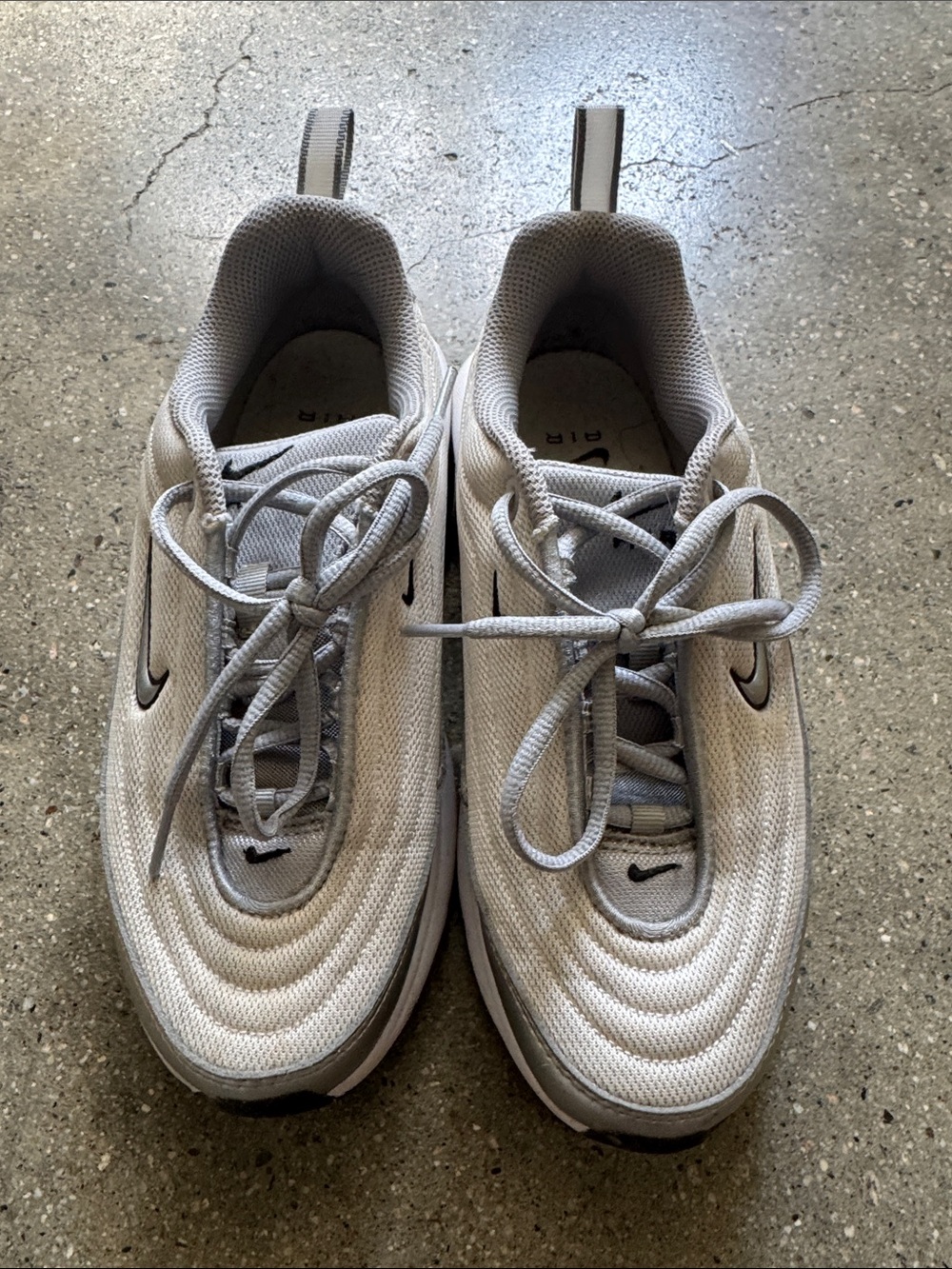 Nike Women’s White and Light Gray Mesh Sneakers
